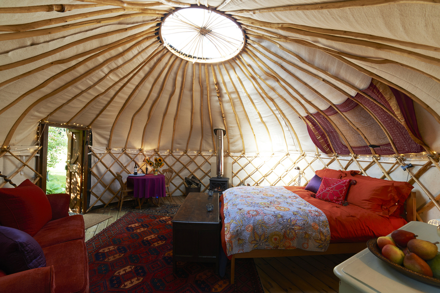 Interior Of Empty Holiday Yurt california